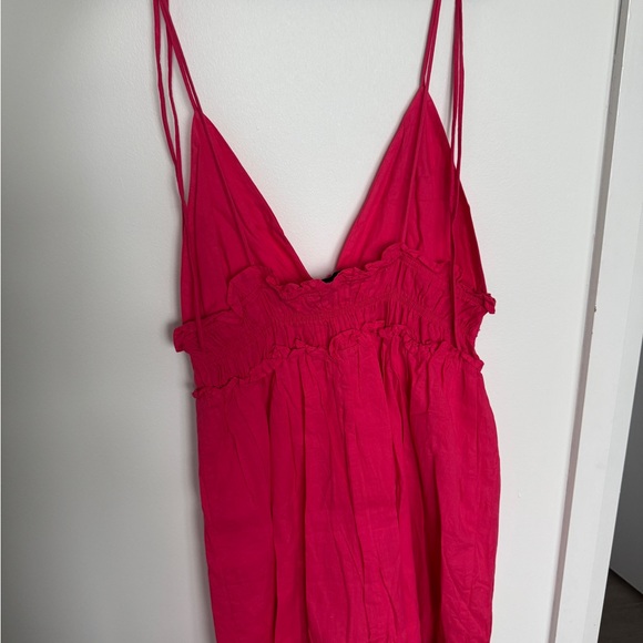 Zara Fuchsia Ruffled Dress - Picture 2 of 3
